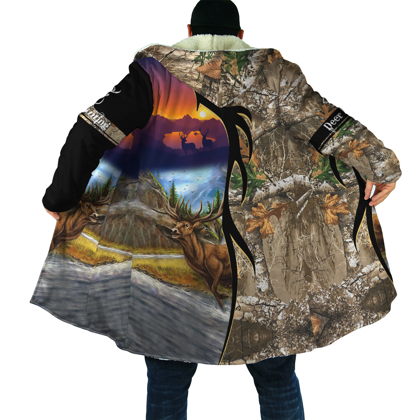 Deer Hunting 3D Over Printed Unisex Deluxe Hoodie ML