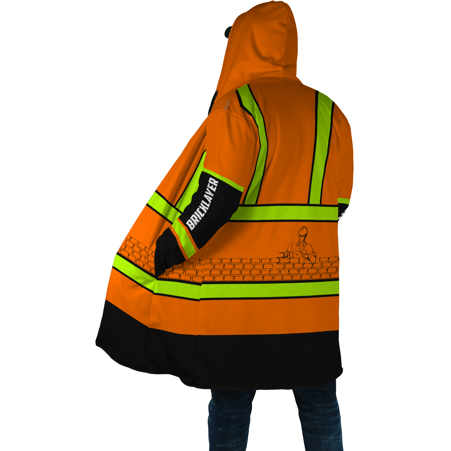 Premium Unisex Hoodie Customize Bricklayer Safety ML