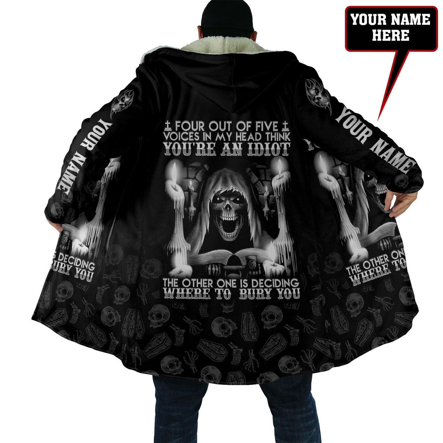 Customize Name Skull Cloak For Men And Women AM15042103