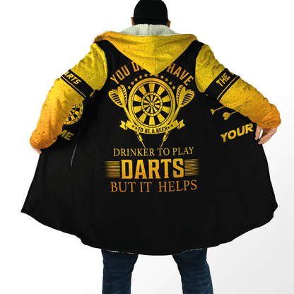 Darts Player No4 You Don't Have To Be A Beer 3D Printed Personalized Unisex Hoodie ML