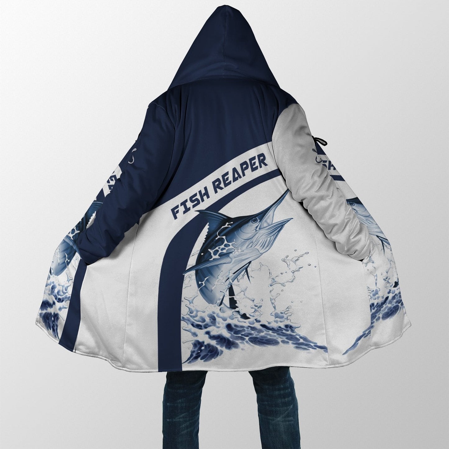 Custom name Marlin fishing design 3d print shirts (special sleeves)