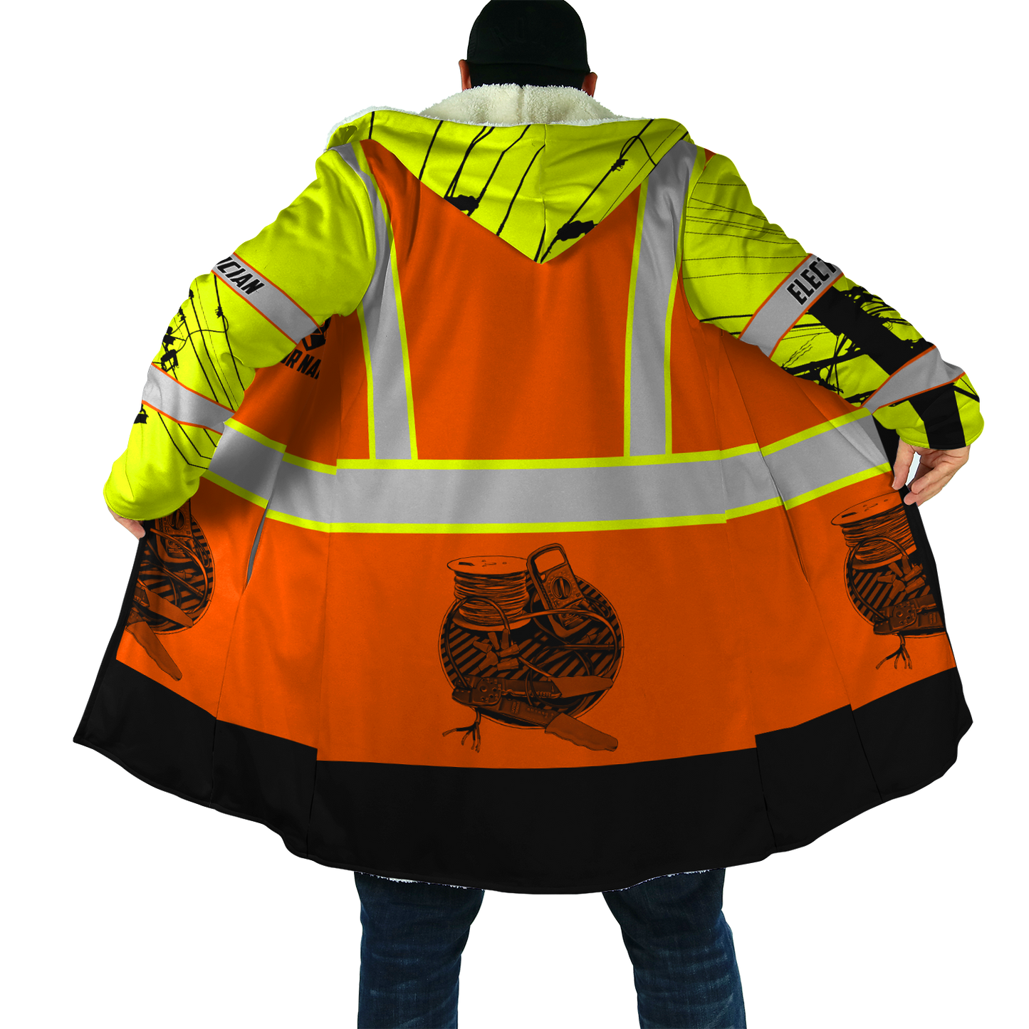 Electrician And Lineman Personalized Safety 3D All Over Printed Premium Unisex Hoodie ML