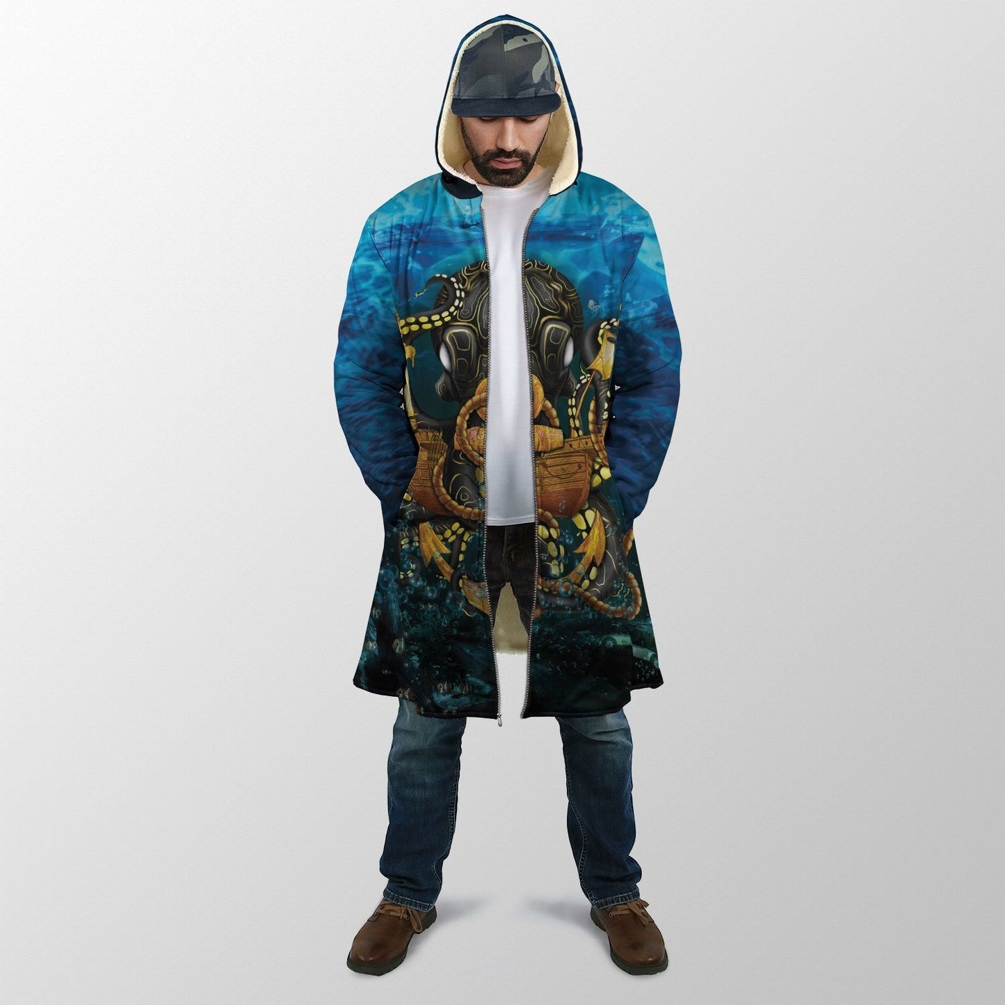 Premium Unisex Hoodie Kraken Octopus King of The Seven Seas V ML