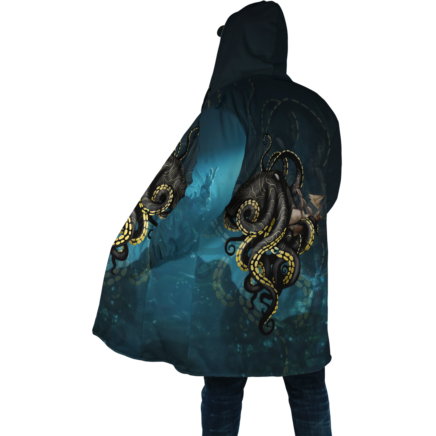 Premium Unisex Hoodie Kraken Octopus King of The Seven Seas IV ML