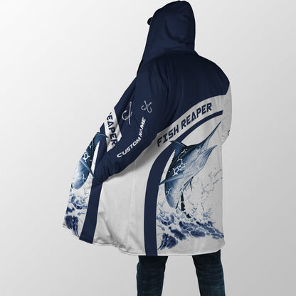 Custom name Marlin fishing design 3d print shirts (special sleeves)