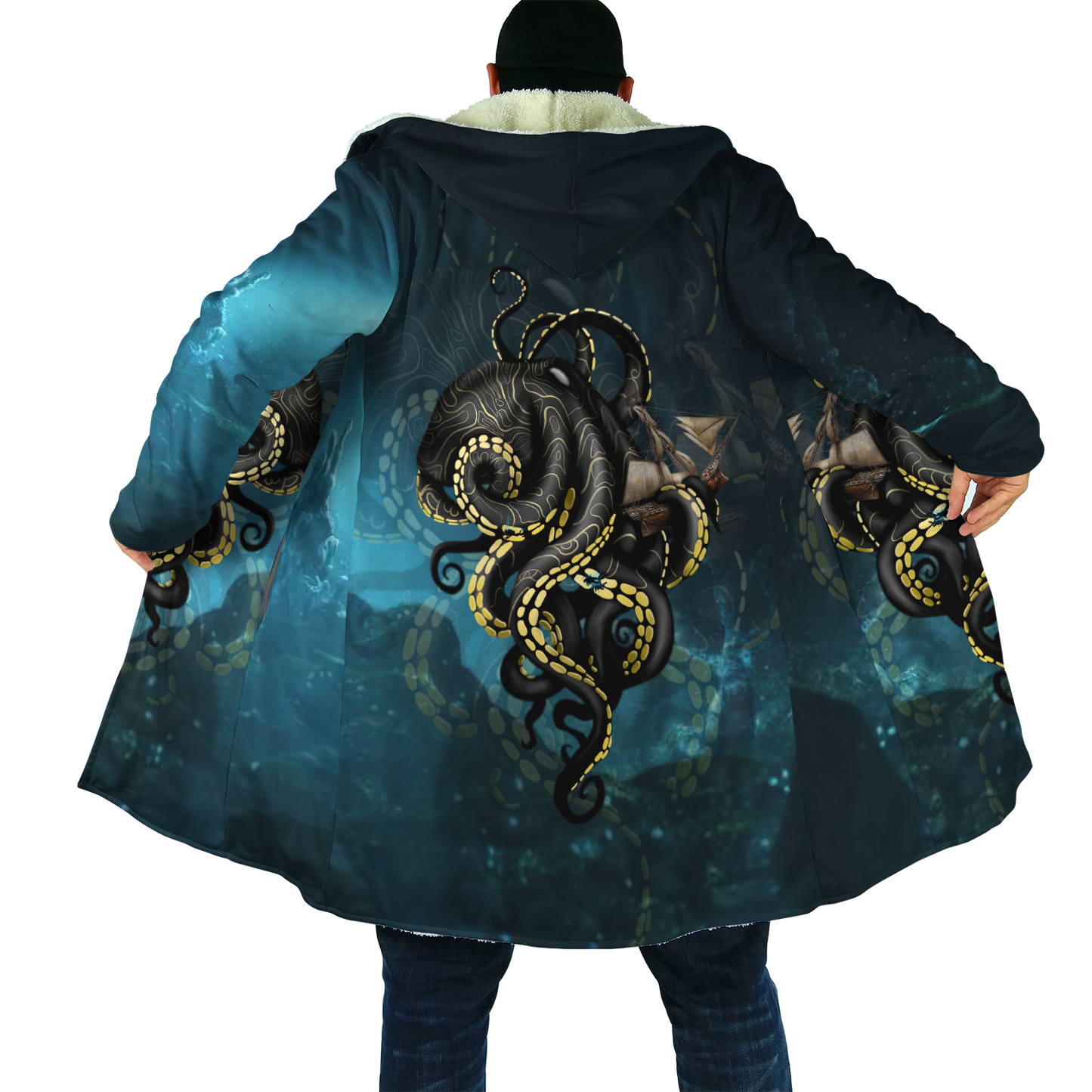 Premium Unisex Hoodie Kraken Octopus King of The Seven Seas IV ML