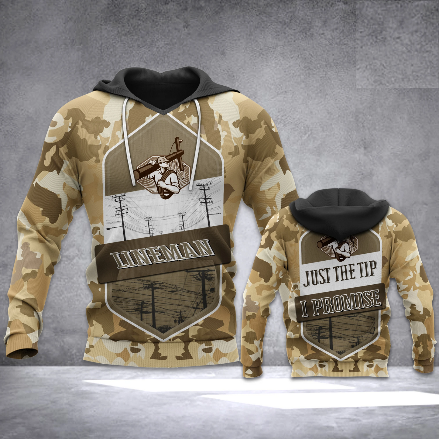 Premium 3D Printed Lineman Camo Shirts MEI