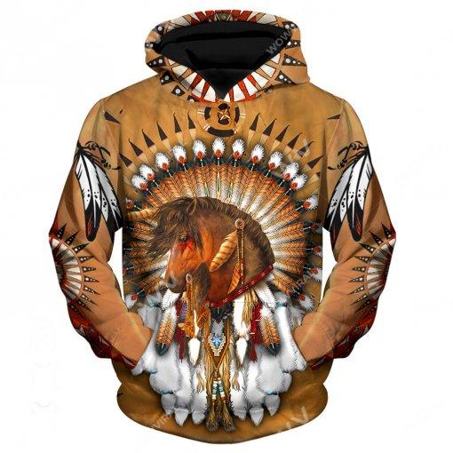 Premium Native Horse 3D All Over Printed Unisex Shirts