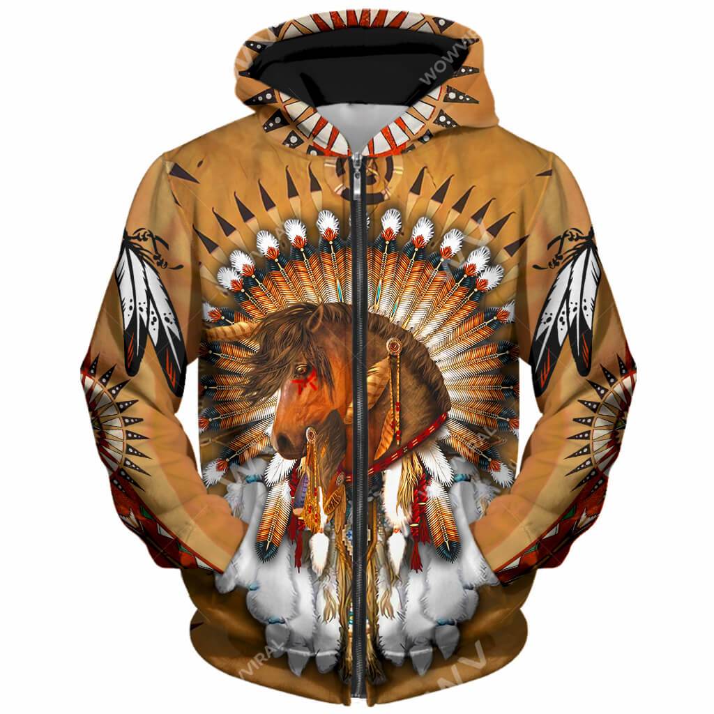 Premium Native Horse 3D All Over Printed Unisex Shirts