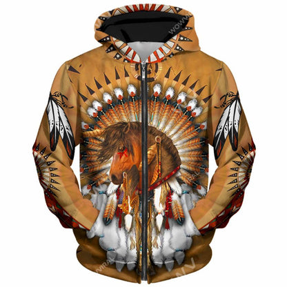 Premium Native Horse 3D All Over Printed Unisex Shirts