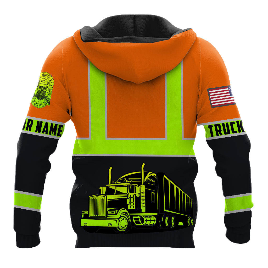 Personalized Trucker Safety 3D Printed Shirts TN
