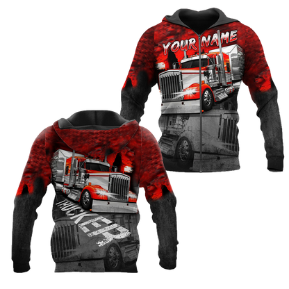 Personalized Red Trucker 3D Printed Unisex Shirts TN