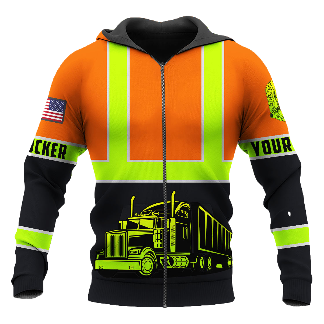 Personalized Trucker Safety 3D Printed Shirts TN