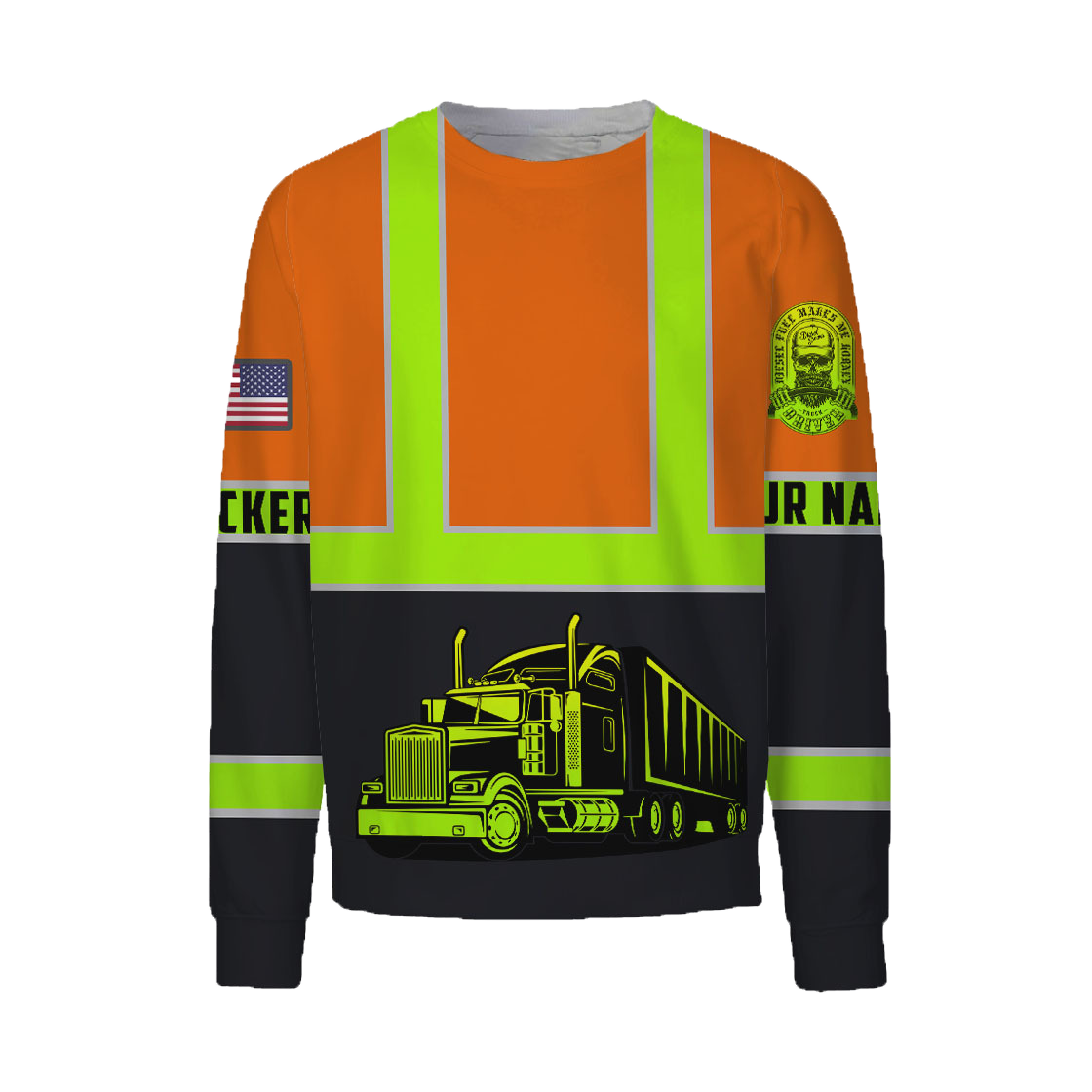 Personalized Trucker Safety 3D Printed Shirts TN