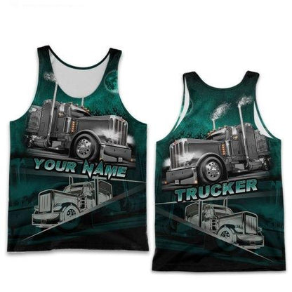 Personalized Name Trucker 3D All Over Printed Unisex Shirts