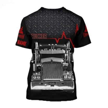 Personalized Name Trucker 3D All Over Printed Unisex Shirts