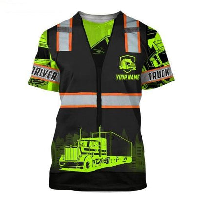 Personalized Name Trucker 3D All Over Printed Unisex Shirts