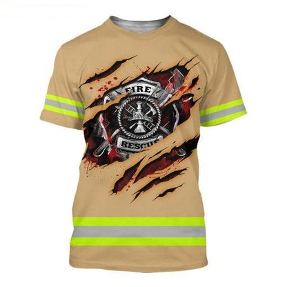 Personalized Name Firefighter 3D All Over Printed Unisex Shirts