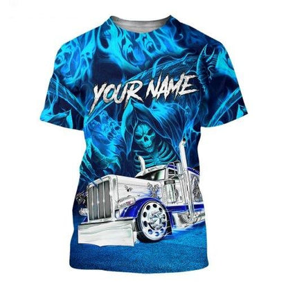 Personalized Name Trucker 3D All Over Printed Unisex Shirts