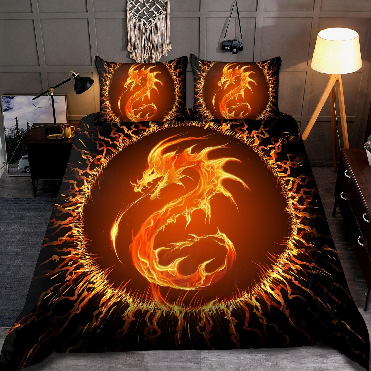 Fire Dragon Bedding Set DQB08192009