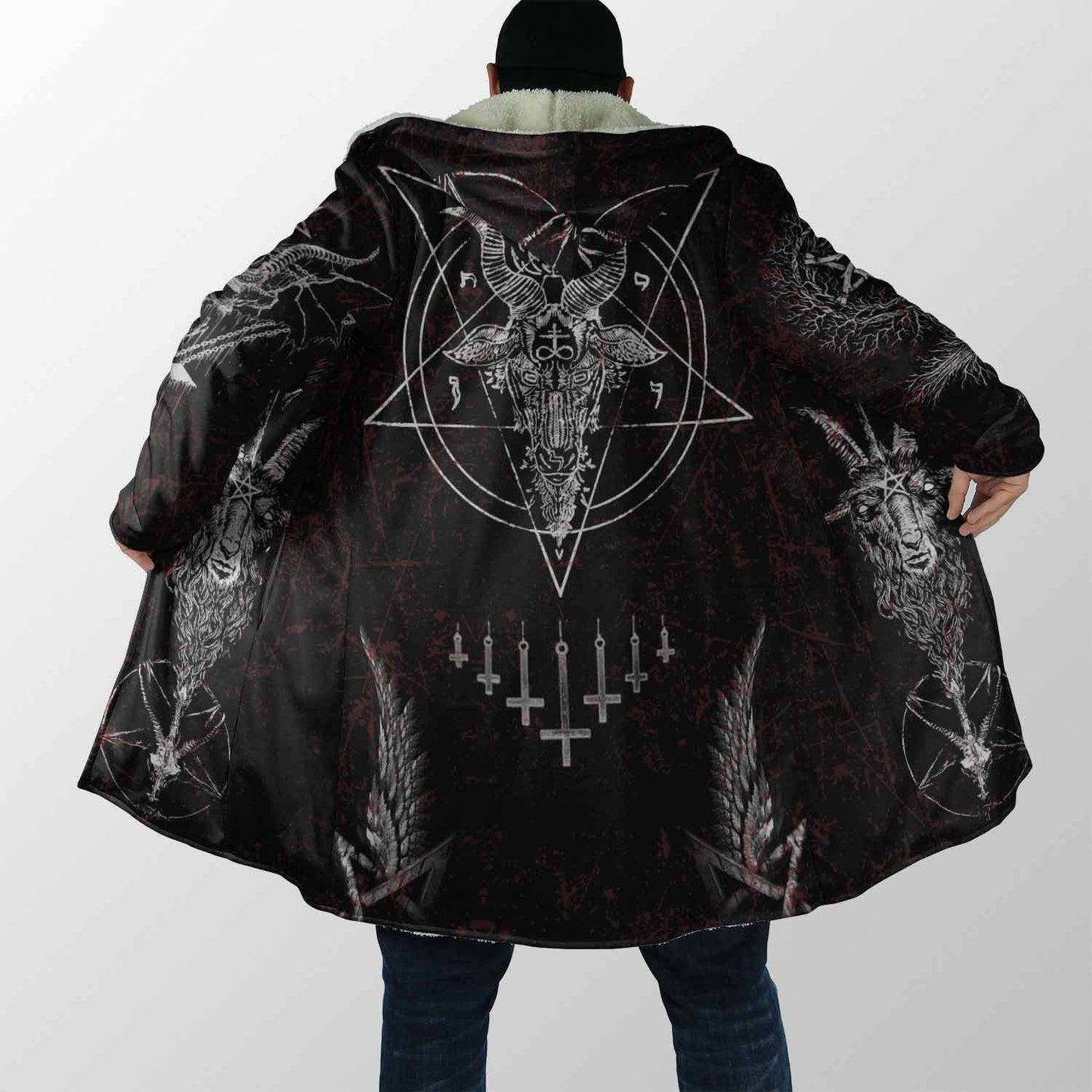 Satanic Dream Coat - Plus Size Cloak (No-Bag) MP751 - Amaze Style™-Apparel