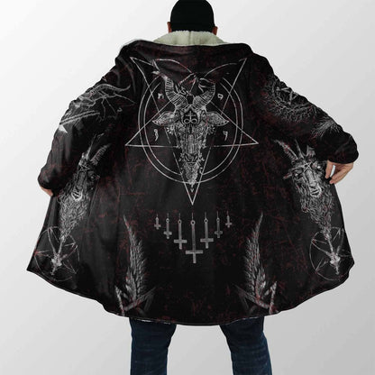Satanic Dream Coat - Plus Size Cloak (No-Bag) MP751 - Amaze Style™-Apparel