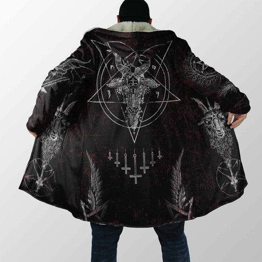 Satanic Dream Coat - Plus Size Cloak (No-Bag) MP751 - Amaze Style™-Apparel