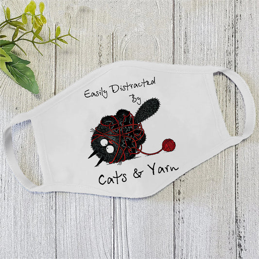 Crotchet Yarn and Cat Face Mask DL