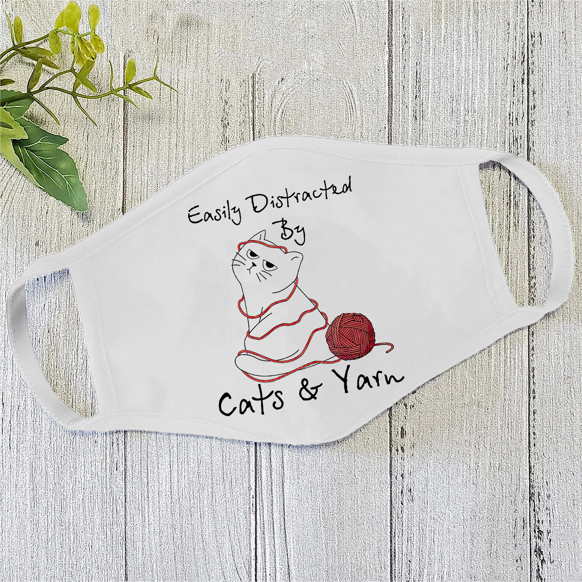 Cat and Yarn Crotchet Face Mask DL