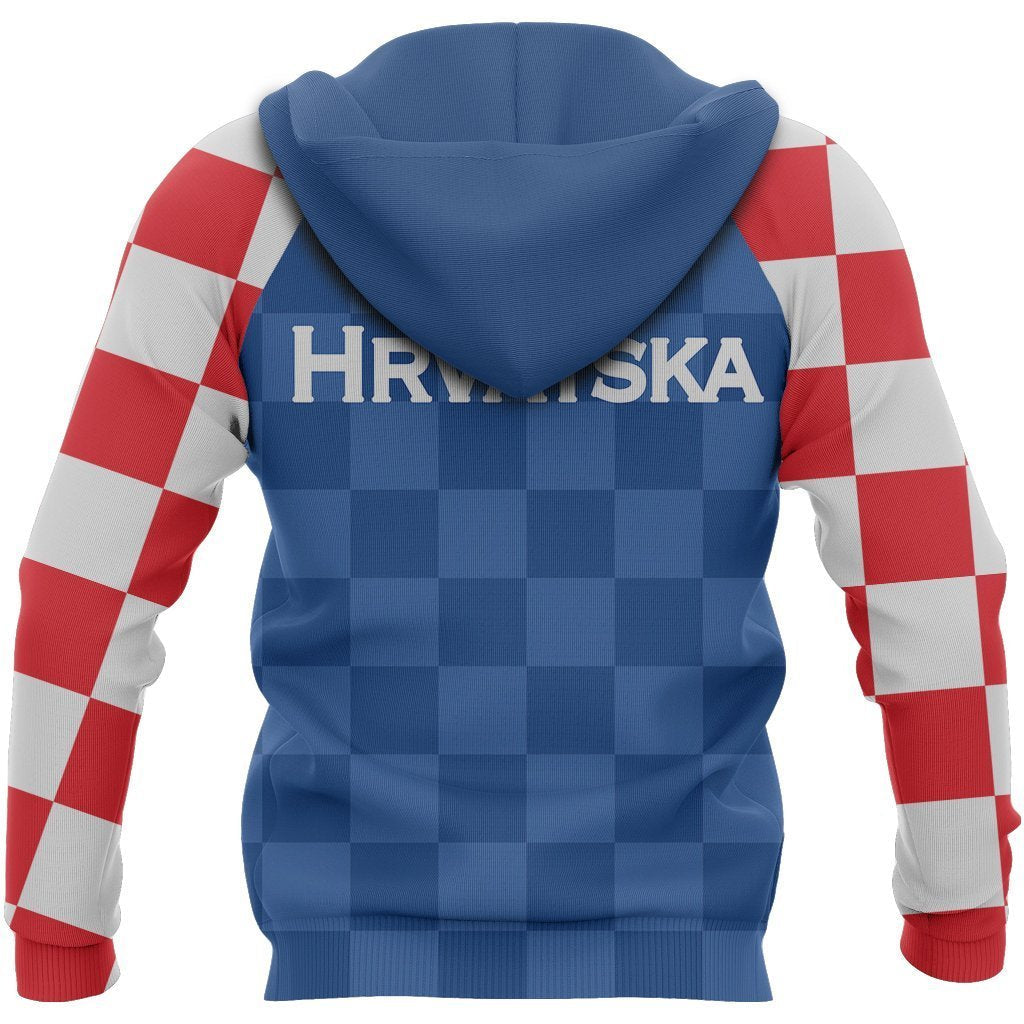 Hrvatska-Croatia Hoodie Checkerboard Zip-Up Th5 - Amaze Style™-Apparel