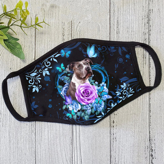 Pitbull Flower Face Mask DL
