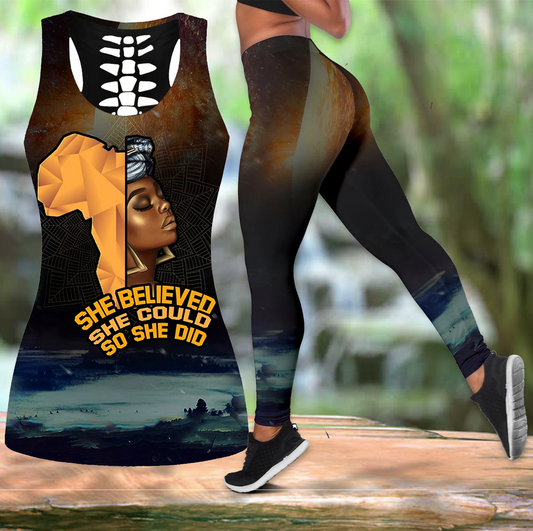 She Believed African Culture Legging & Tank top ML240601-Apparel-ML-S-S-Vibe Cosy™