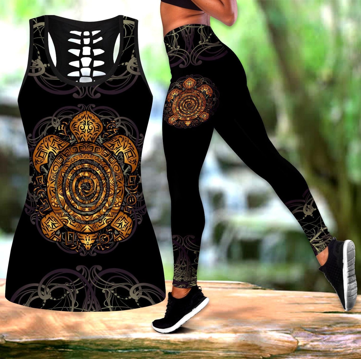 Amazing Ponylesian Turtle Tattoo 3D Over Printed Legging & Tank top ML