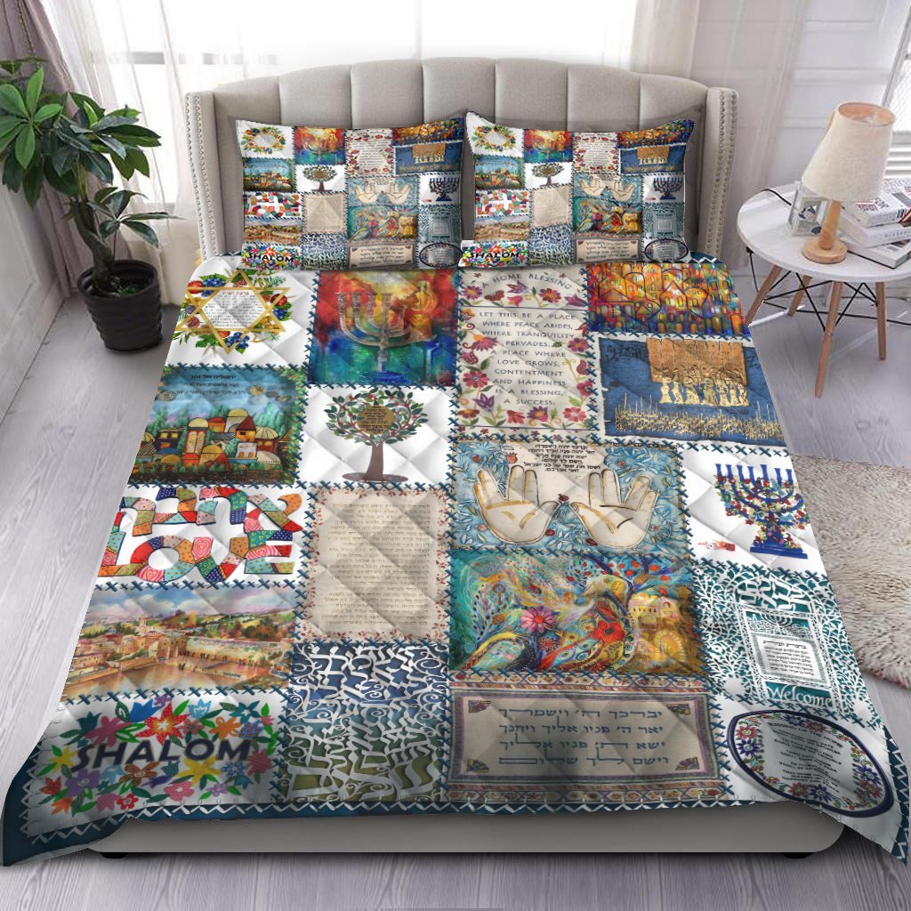 Jewish Quilt Bedding Set MP185S1-Quilt-MP-Twin-Vibe Cosy™