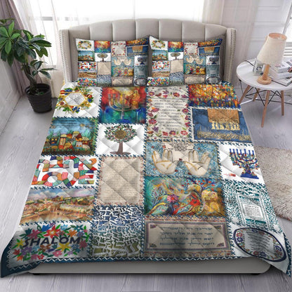 Jewish Quilt Bedding Set MP185S1-Quilt-MP-Twin-Vibe Cosy™