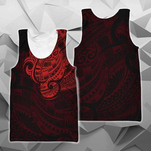 Maori Tattoo Style All Over Hoodie Red HC1002 - Amaze Style™-Apparel