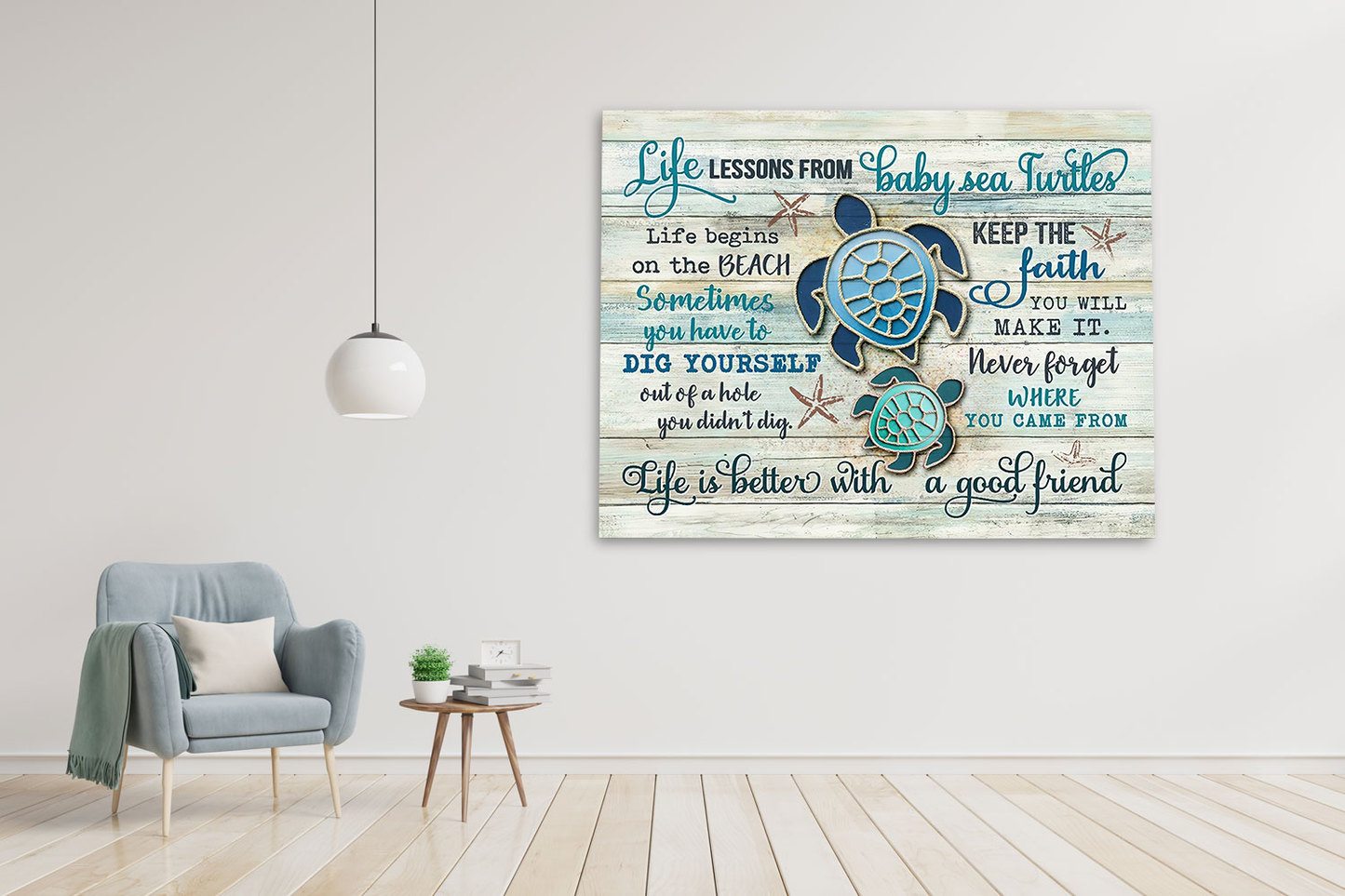 Beach Canvas Baby Sea Turtles