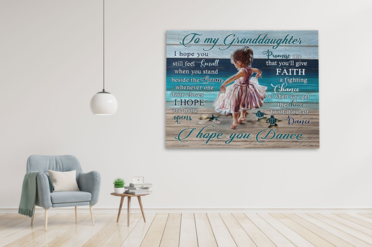 Beach Canvas To My Granddaughter