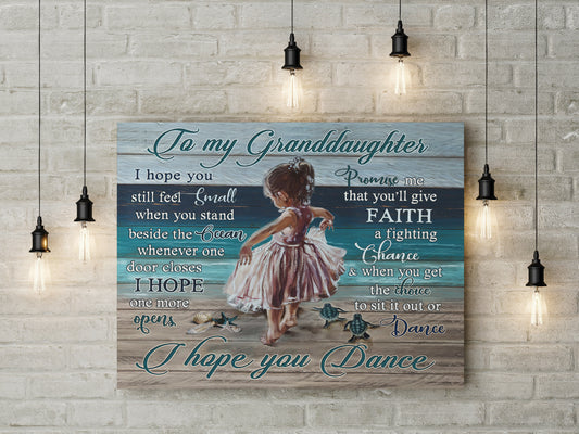 Beach Canvas To My Granddaughter