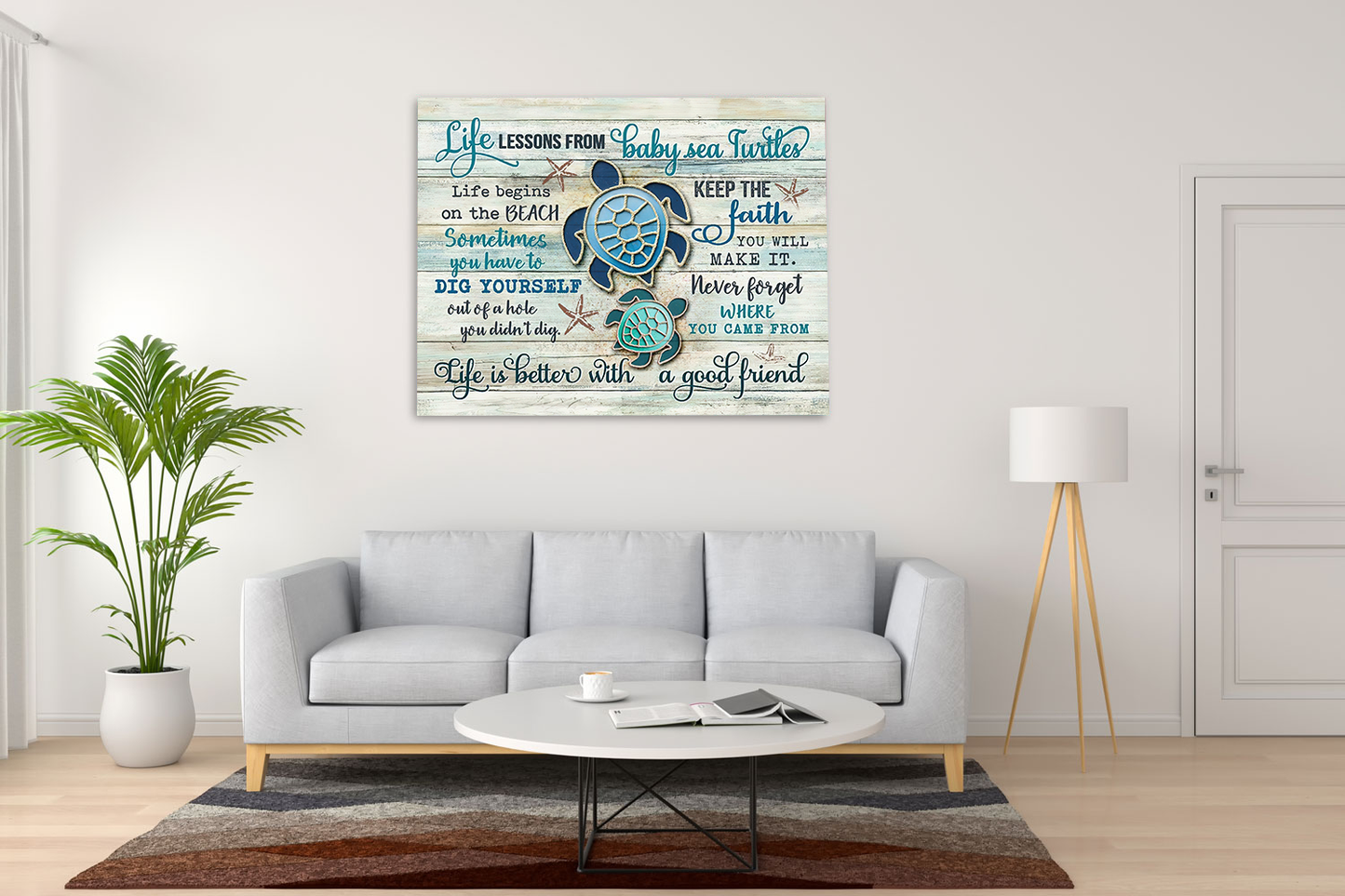 Beach Canvas Baby Sea Turtles