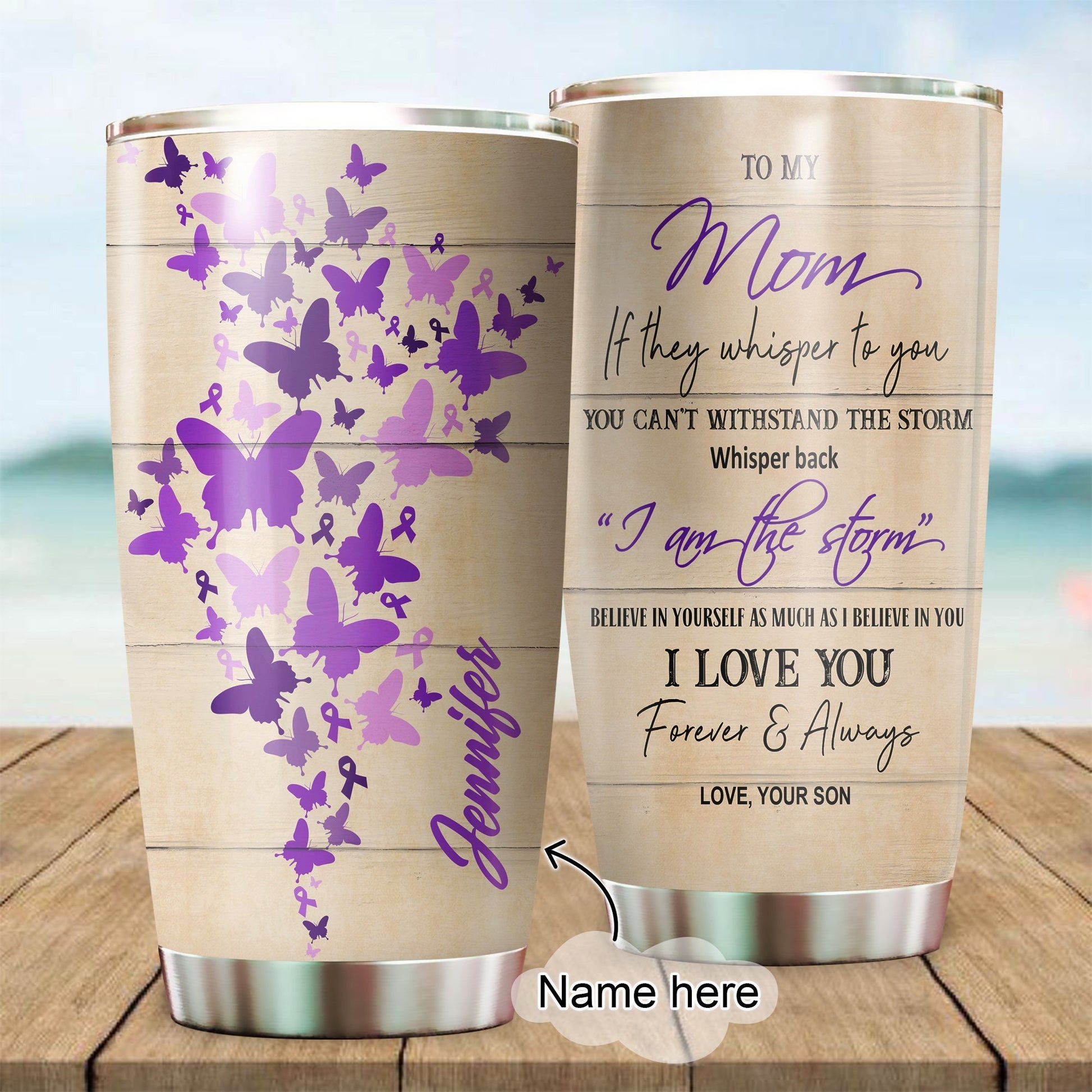 To My Mom Personalized Stainless Steel Tumbler 20 Oz NM10042001S-Tumbler-NM-Vibe Cosy™
