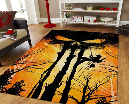 Logger Monster Tree Orange Rug