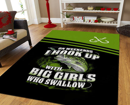 Fishing Green Bass 3D Rug