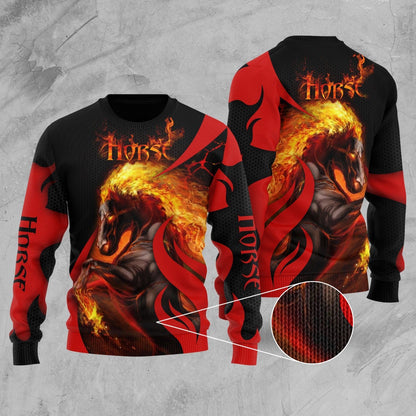 Black Horse 3D All Over Printed Unisex Shirts Pi112043