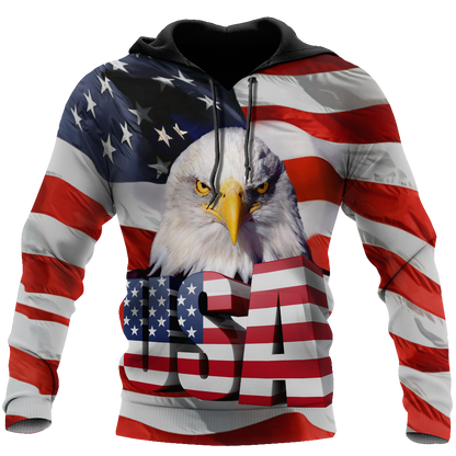 Independence Day American Eagle 3D All Over Printed Shirts Hoodie DD06122003