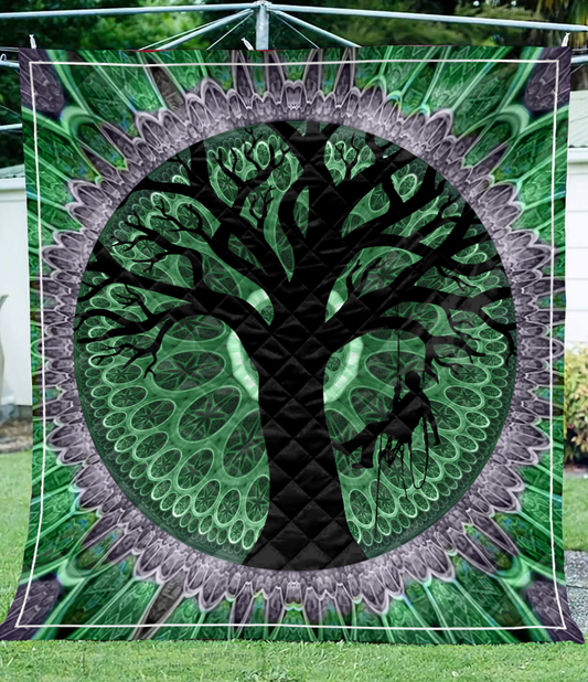 Premium All Over Printed Arborist Logger Lumberjack Quilt MEI