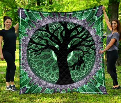 Premium All Over Printed Arborist Logger Lumberjack Quilt MEI