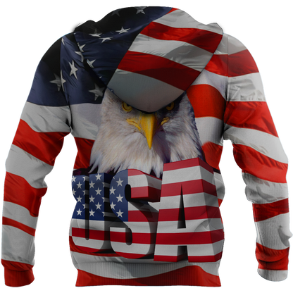 Independence Day American Eagle 3D All Over Printed Shirts Hoodie DD06122003