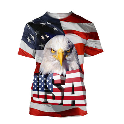 Independence Day American Eagle 3D All Over Printed Shirts Hoodie DD06122003