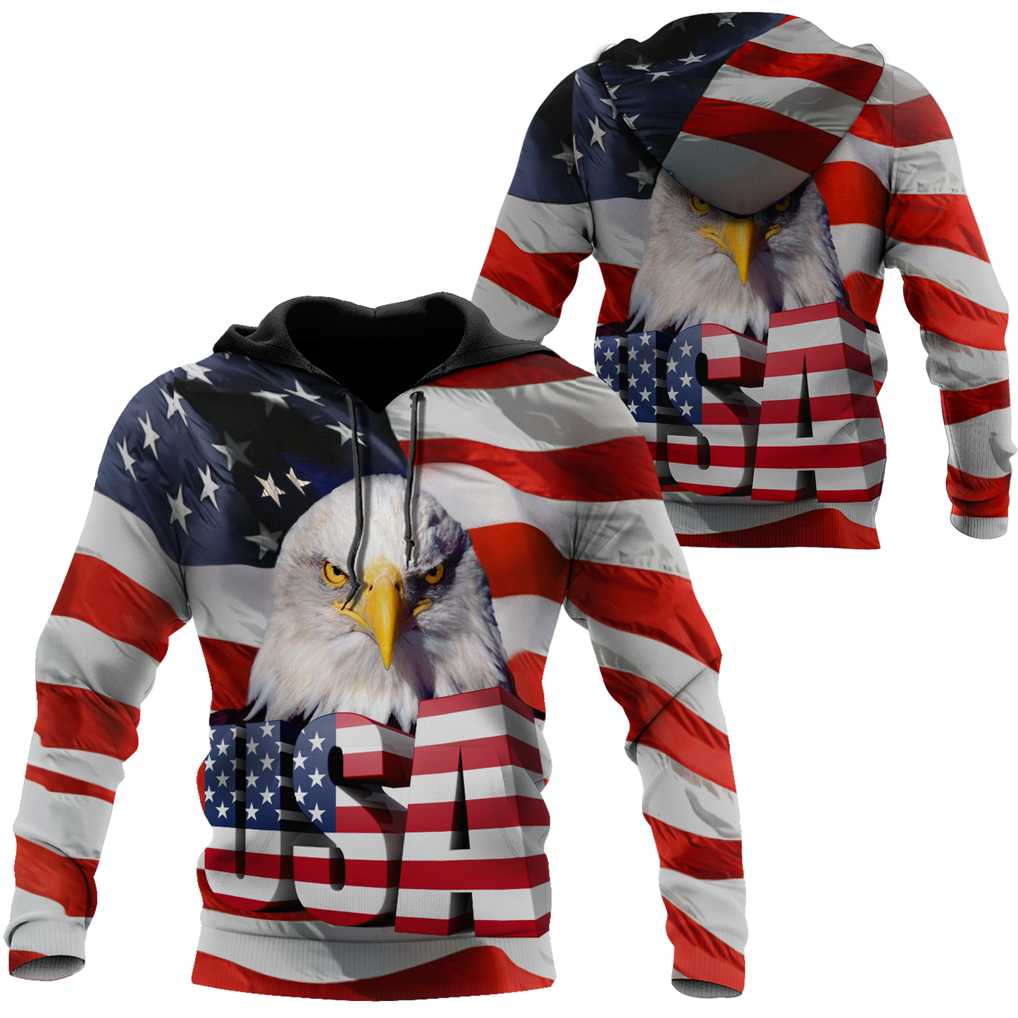 Independence Day American Eagle 3D All Over Printed Shirts Hoodie DD06122003